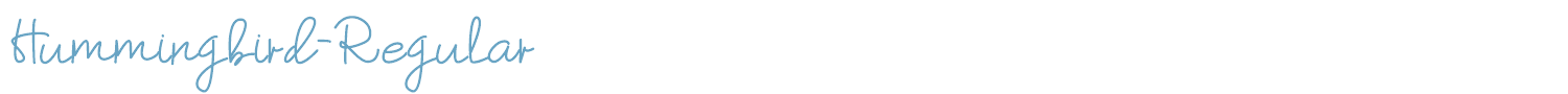 sample Hummingbird font