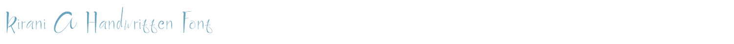 sample Kirani A Handwritten font