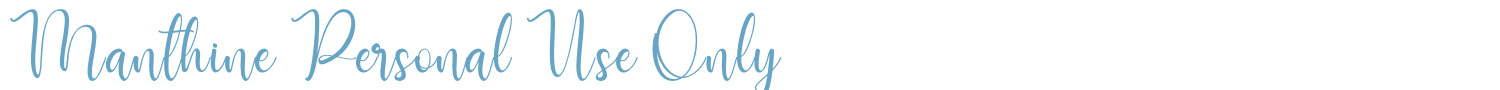 sample Manthine font
