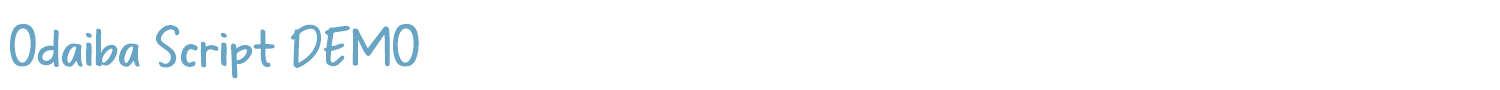 sample Odaiba Script font