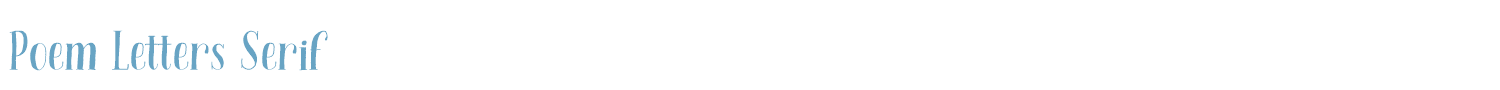 sample Poem Letters Serif font