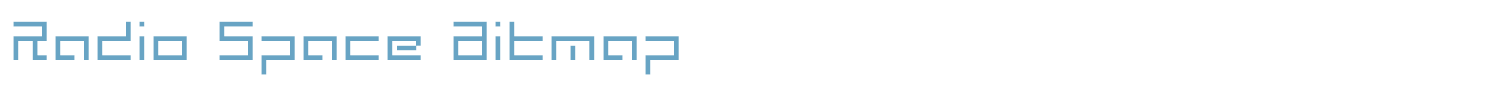 sample Radio Space Bitmap font