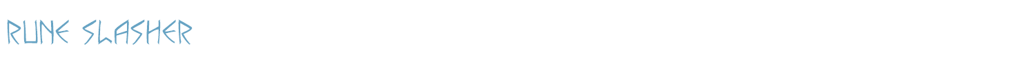 sample Rune Slasher font