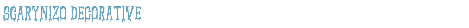 sample Scarynizo font