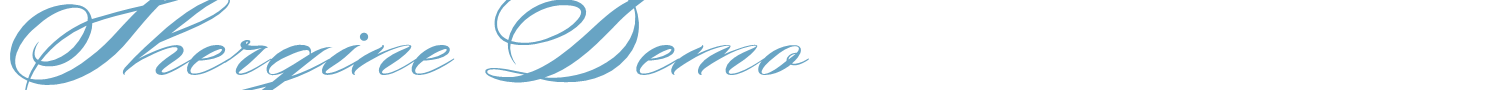 sample Shergine Demo font