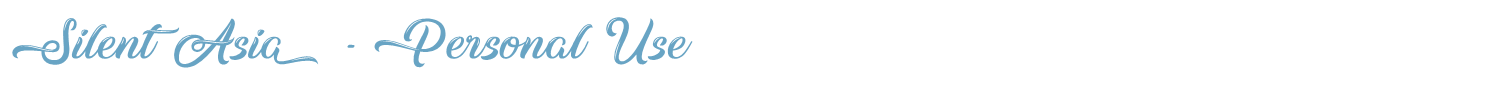 sample Silent Asia font