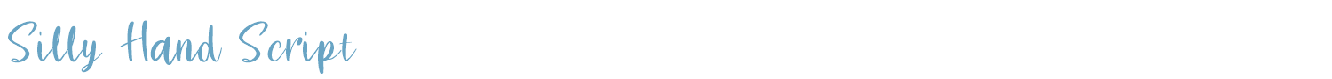 sample Silly Hand Script font