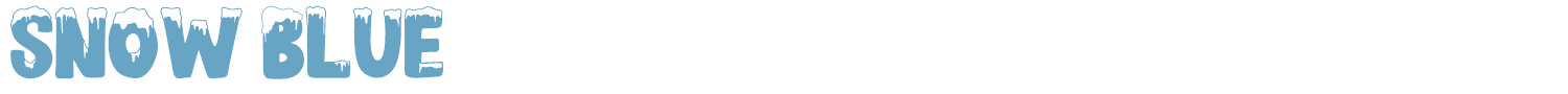 sample SNOW BLUE font