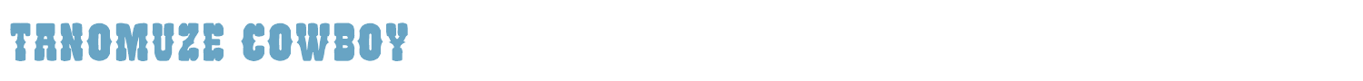 sample Tanomuze Cowboy font