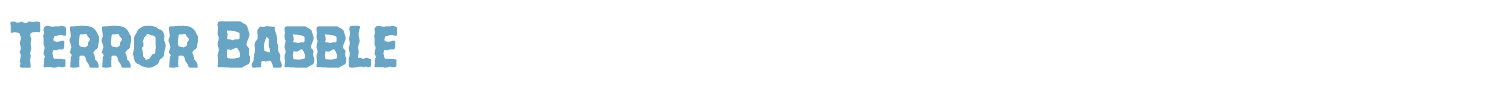 sample Terror Babble font