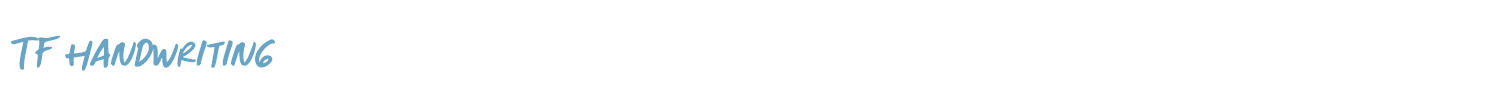 sample TF-Handwriting font