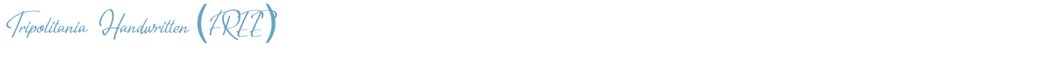 sample Tripolitania Handwritten font
