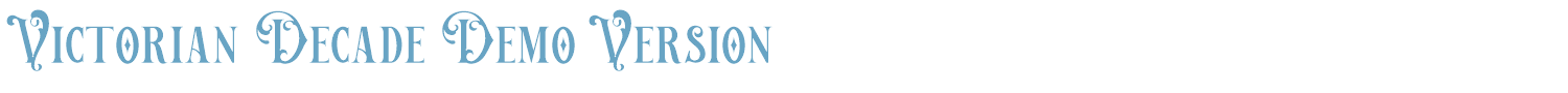 sample Victorian Decade font