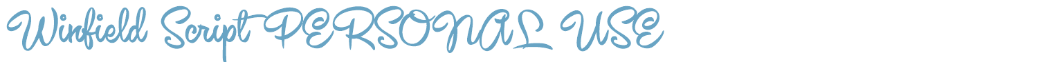 sample Winfield Script PERSONAL USE ONLY font