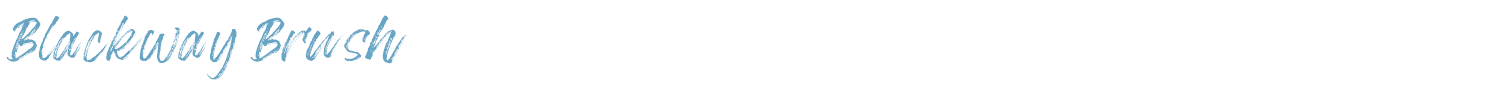 sample Blackway Brush font