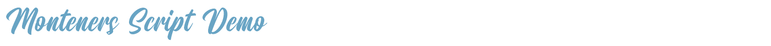 sample Monteners Script font