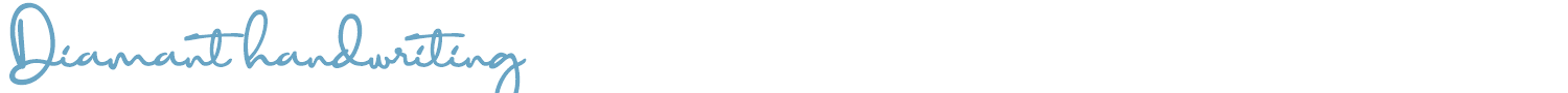 sample Diamant handwriting font