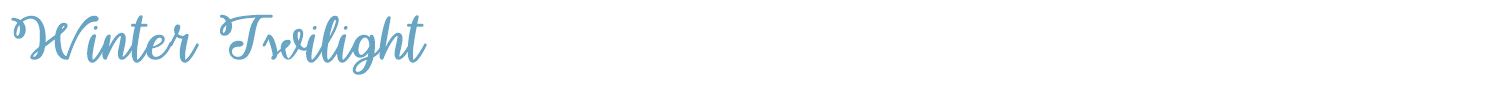 sample Winter Twilight font