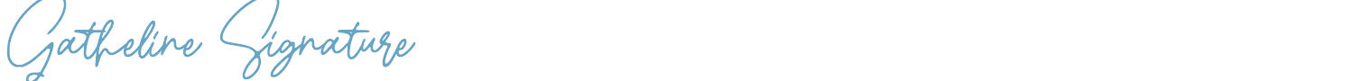 sample Gatheline Signature font