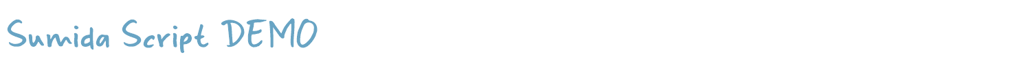 sample Sumida Script DEMO font