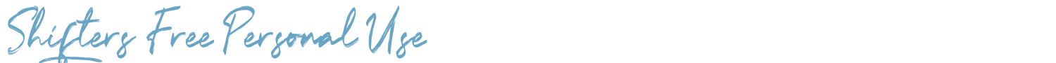 sample Shifters Free Personal Use font