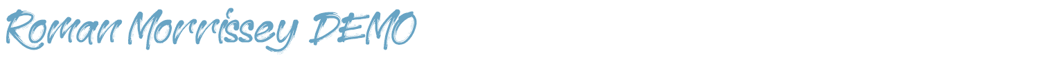sample Roman Morrissey font