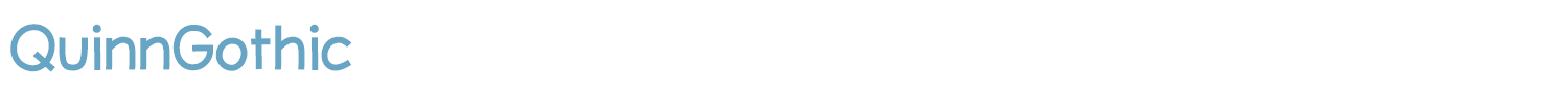sample Quinn Gothic font