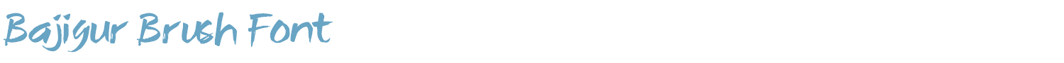 sample Bajigur Brush font