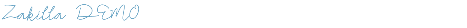 sample Zakilla DEMO font