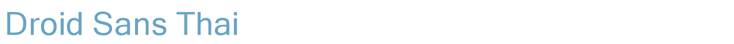 sample Droid Sans Thai font