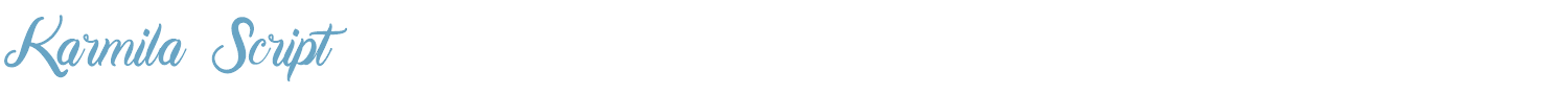 sample Karmila Script font